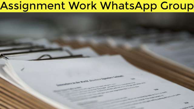 Assignment Work WhatsApp Group Link