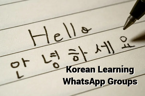 Korean Learning WhatsApp Group Link