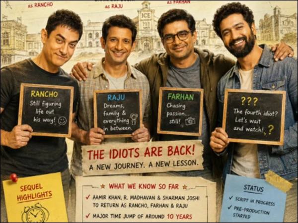 The sequel of 3 Idiots is coming, Aamir Khan has started work and Vicky Kaushal may also join.