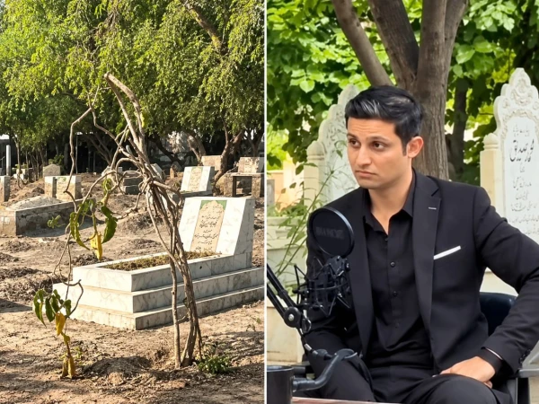 Rehan Tariq faces criticism for recording a podcast in a graveyard