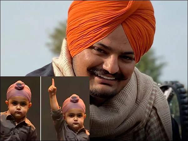 Sidhu Musewala's two-year-old brother's video goes viral, adopting the big brother's famous style on stage